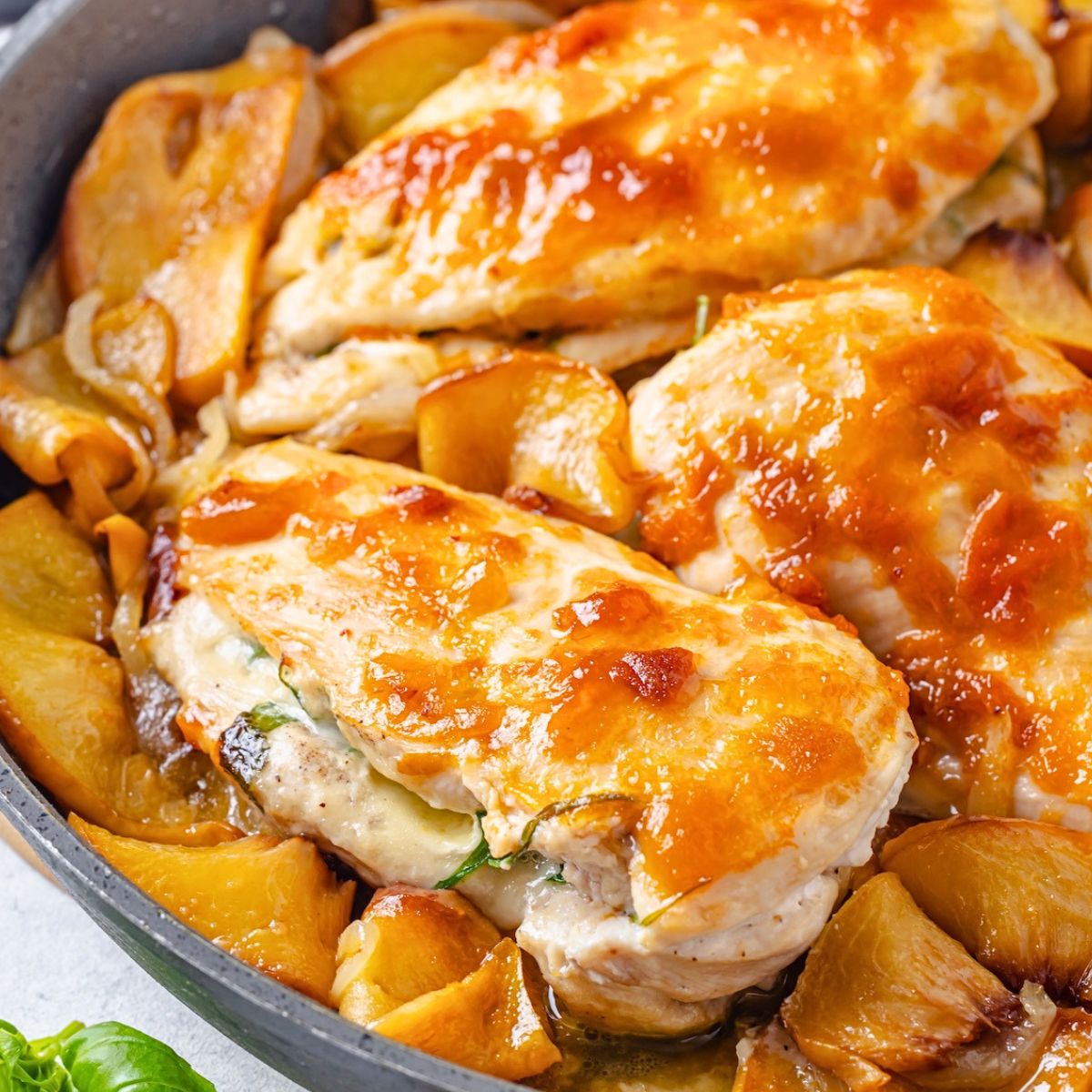 Peach Chicken with Brie Cheese - Recipe photo by Family Food on the Table