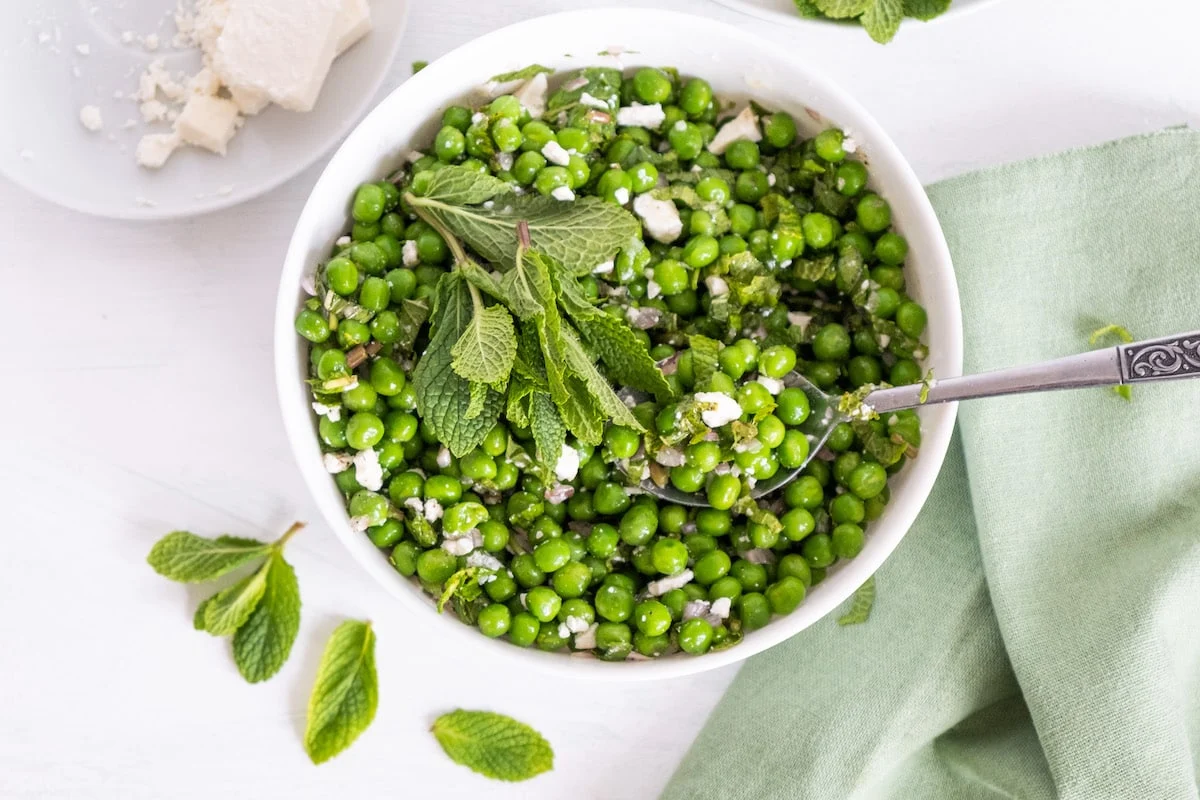Minted Peas Salad - Recipe photo by One Hungry Bunny