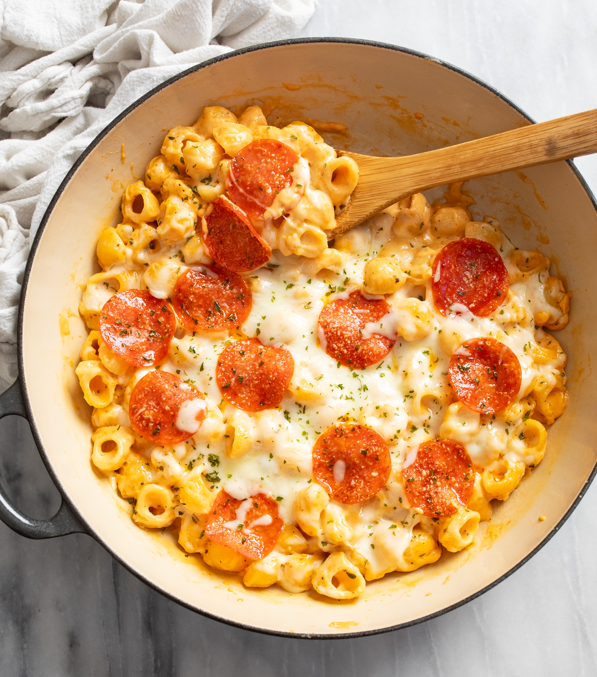 Pizza Mac and Cheese - Recipe photo by TheCozyCook