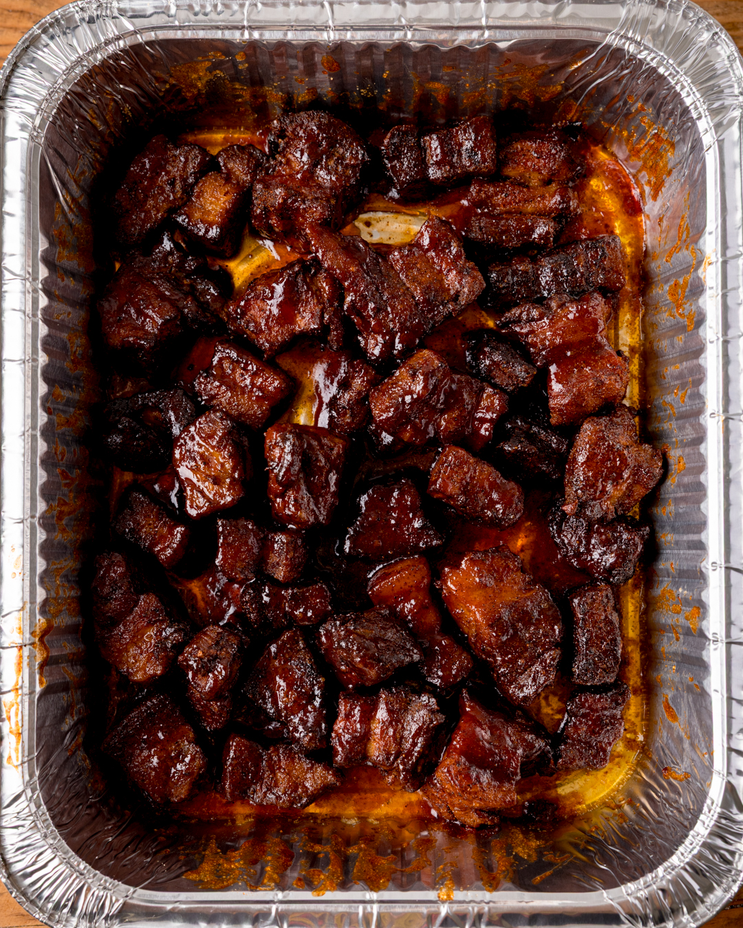 Pork Belly Burnt Ends - Recipe photo by KitchenSanctuary