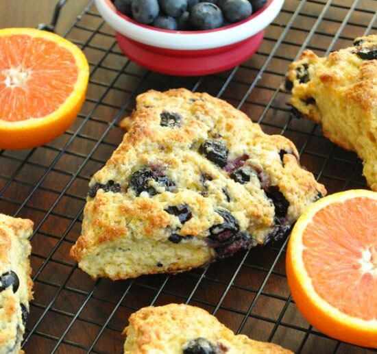 Honey Orange Blueberry Scones - Recipe photo by peasandcrayons