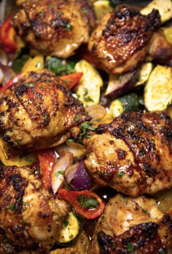 Sheet Pan Chicken With Vegetables - Recipe photo by Absolute Foodie