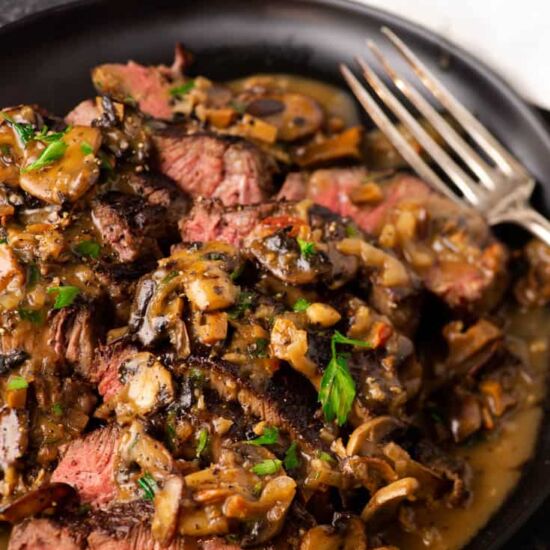 Pan-Seared Steak Marsala - Recipe photo by Barbara Curry