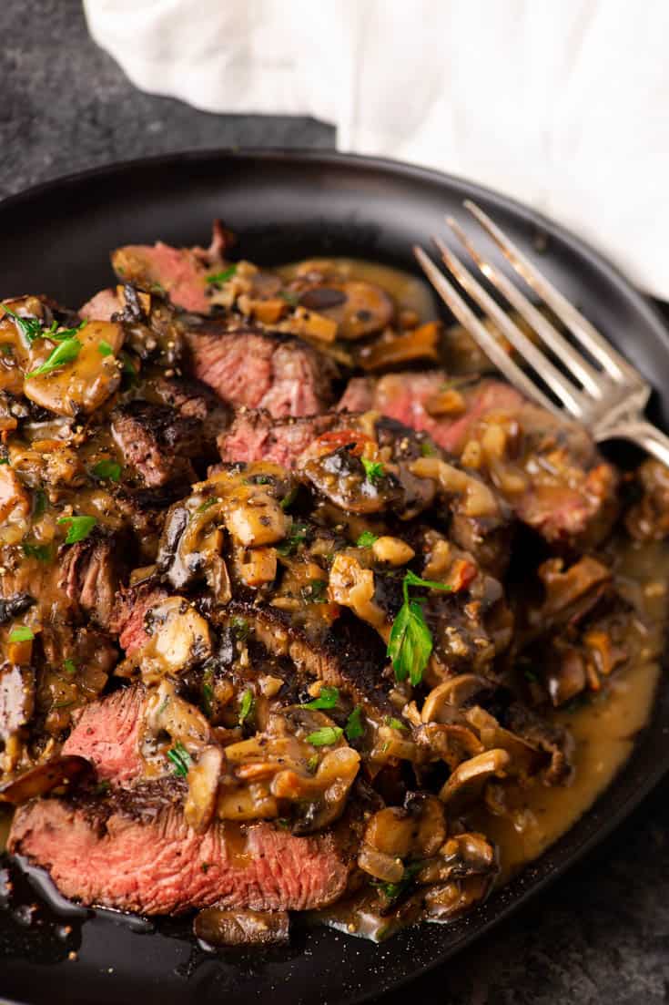 Pan-Seared Steak Marsala - Recipe photo by Barbara Curry