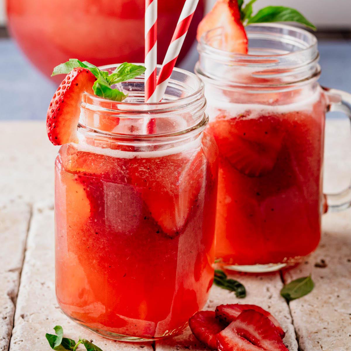 Strawberry Basil Agua Fresca - Recipe photo by HeavenlyHomeCooking