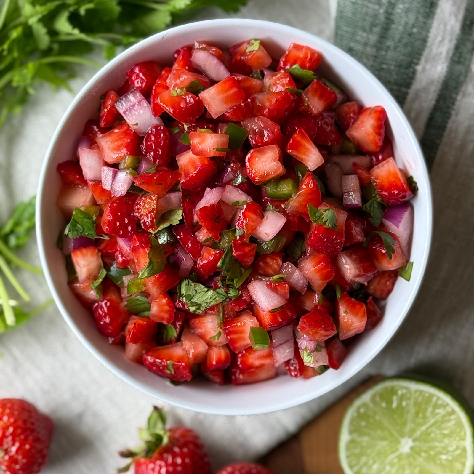Strawberry Jalapeño Salsa - Recipe photo by pestoandpotatoes