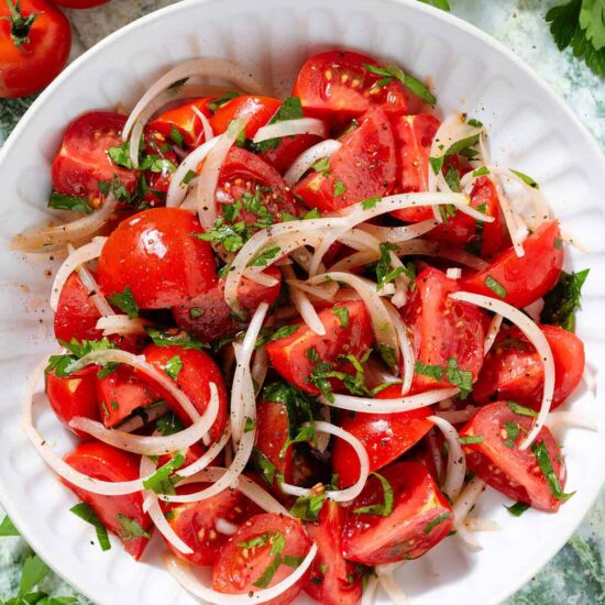 Tomato and Onion Salad - Recipe photo by thehealthfulideas