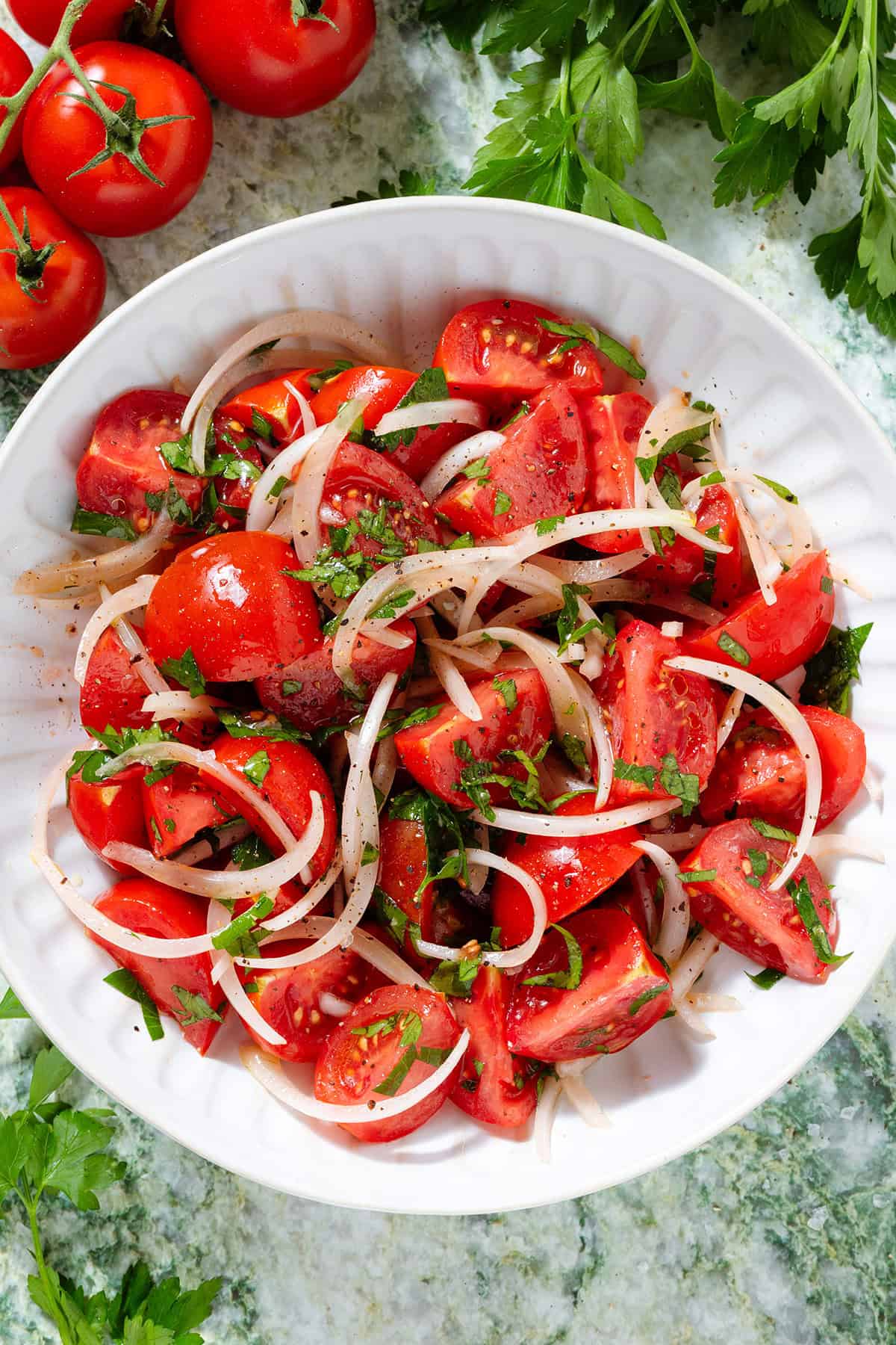 Tomato and Onion Salad - Recipe photo by thehealthfulideas