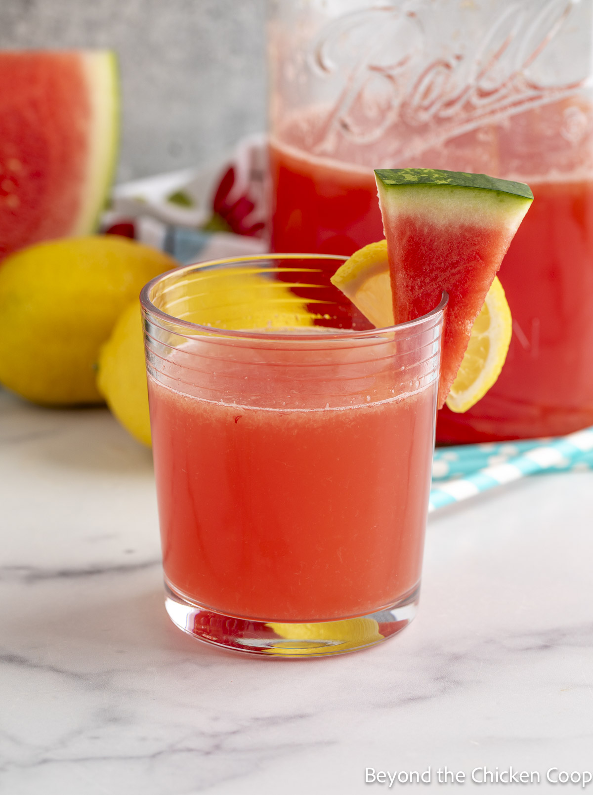 Watermelon Lemonade - Recipe photo by BeyondtheCoop