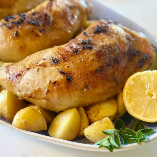 Lemon Rosemary Chicken & Potatoes - Recipe photo by OurNourishedKitchen