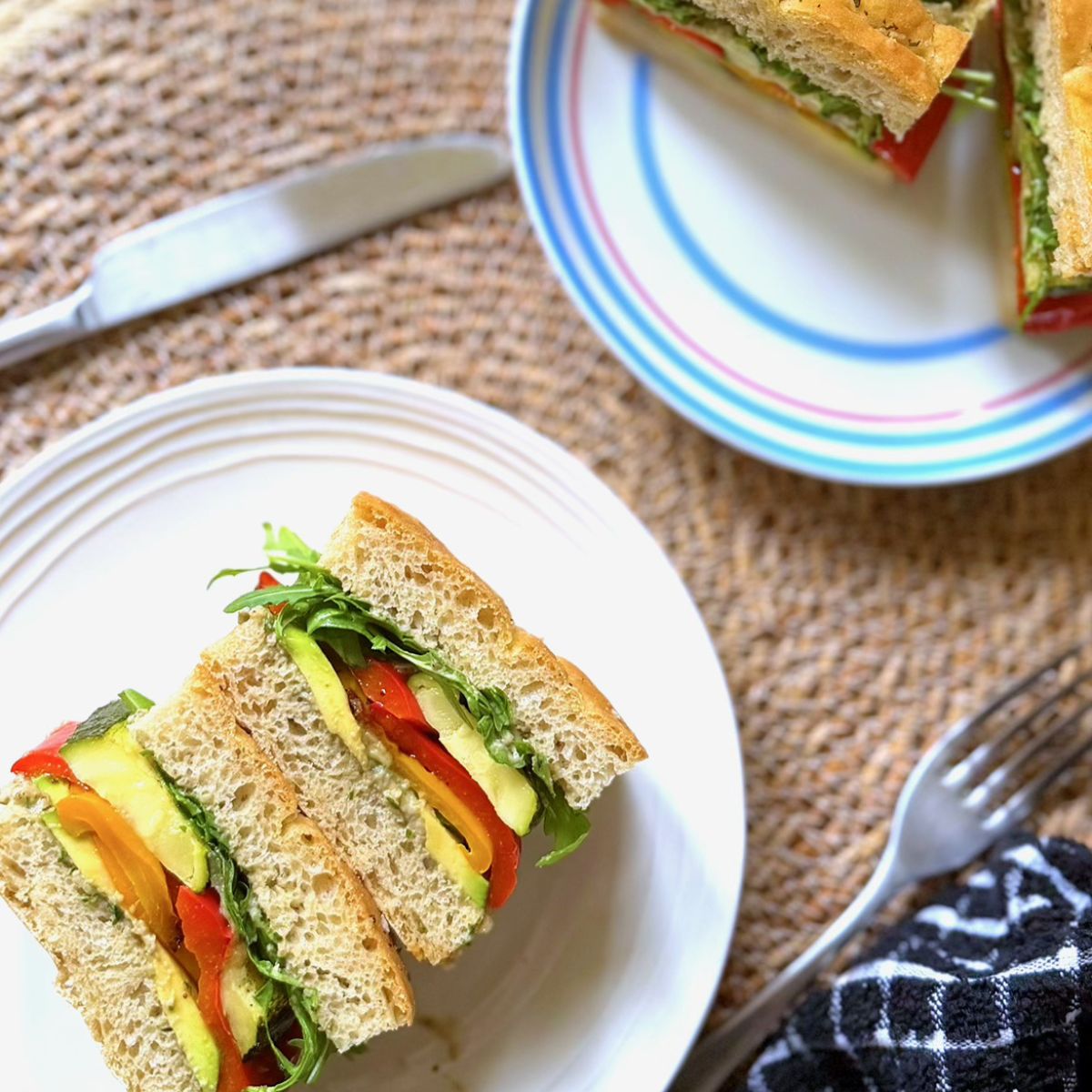 Roasted Veg & Baba Ganoush Sandwich - Recipe photo by Dadsfamilykitchen