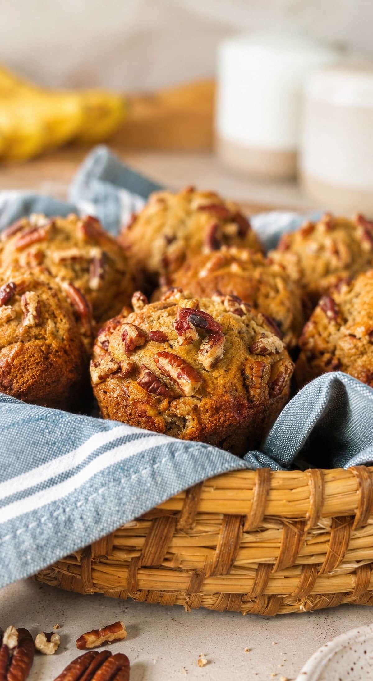 Bakery-Style Banana Pecan Muffins - Recipe photo by Hip Hip Gourmet