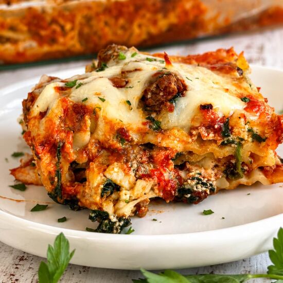 Cheesy Beef and Spinach Lasagna - Recipe photo by Hip Hip Gourmet