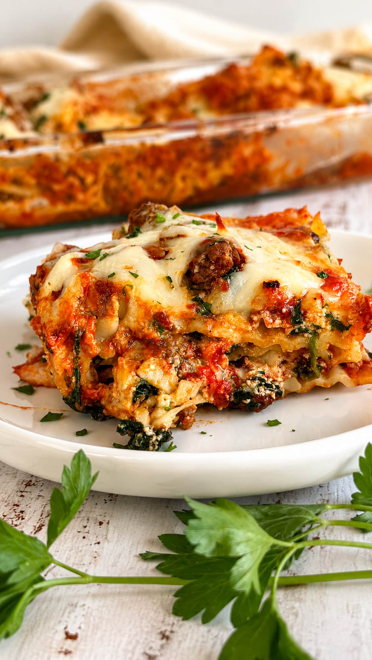 Cheesy Beef and Spinach Lasagna - Recipe photo by Hip Hip Gourmet