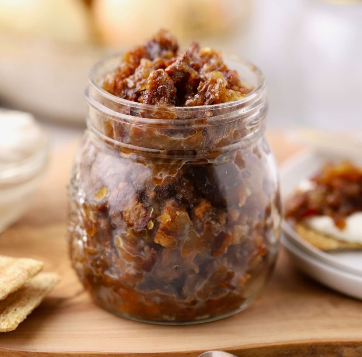Bourbon Bacon Onion Jam - Recipe photo by Grits and Pinecones