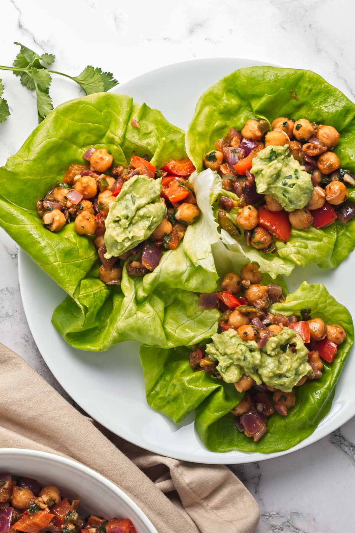 Chickpea Lettuce Wraps - Recipe photo by Absolute Foodie