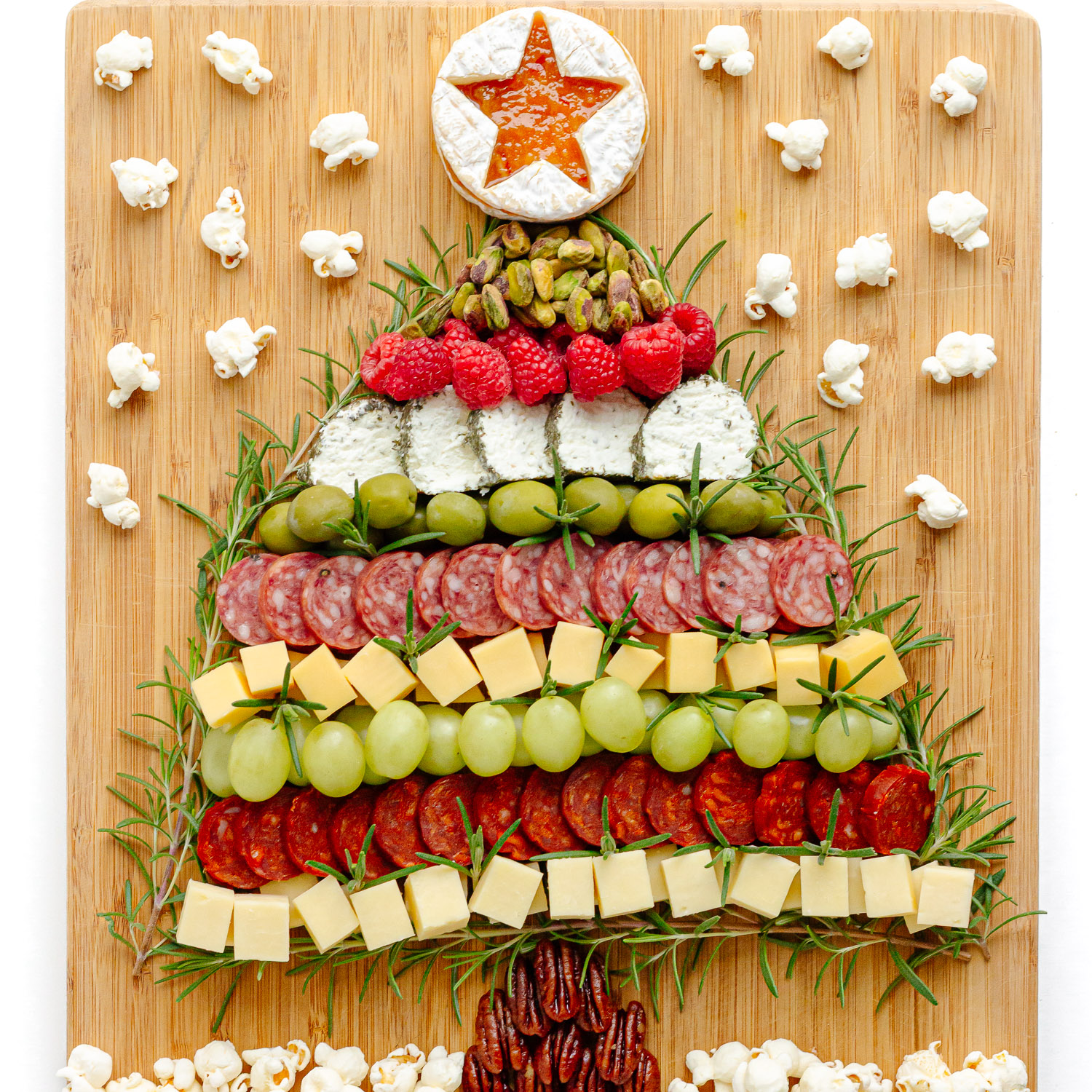 Christmas Tree Charcuterie Board - Recipe photo by mapleandmango