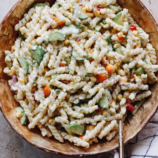 Corn Pasta Salad with Dill - Recipe photo by thefigjar