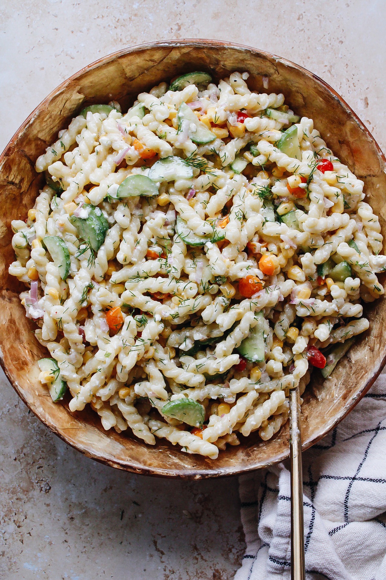 Corn Pasta Salad with Dill - Recipe photo by thefigjar
