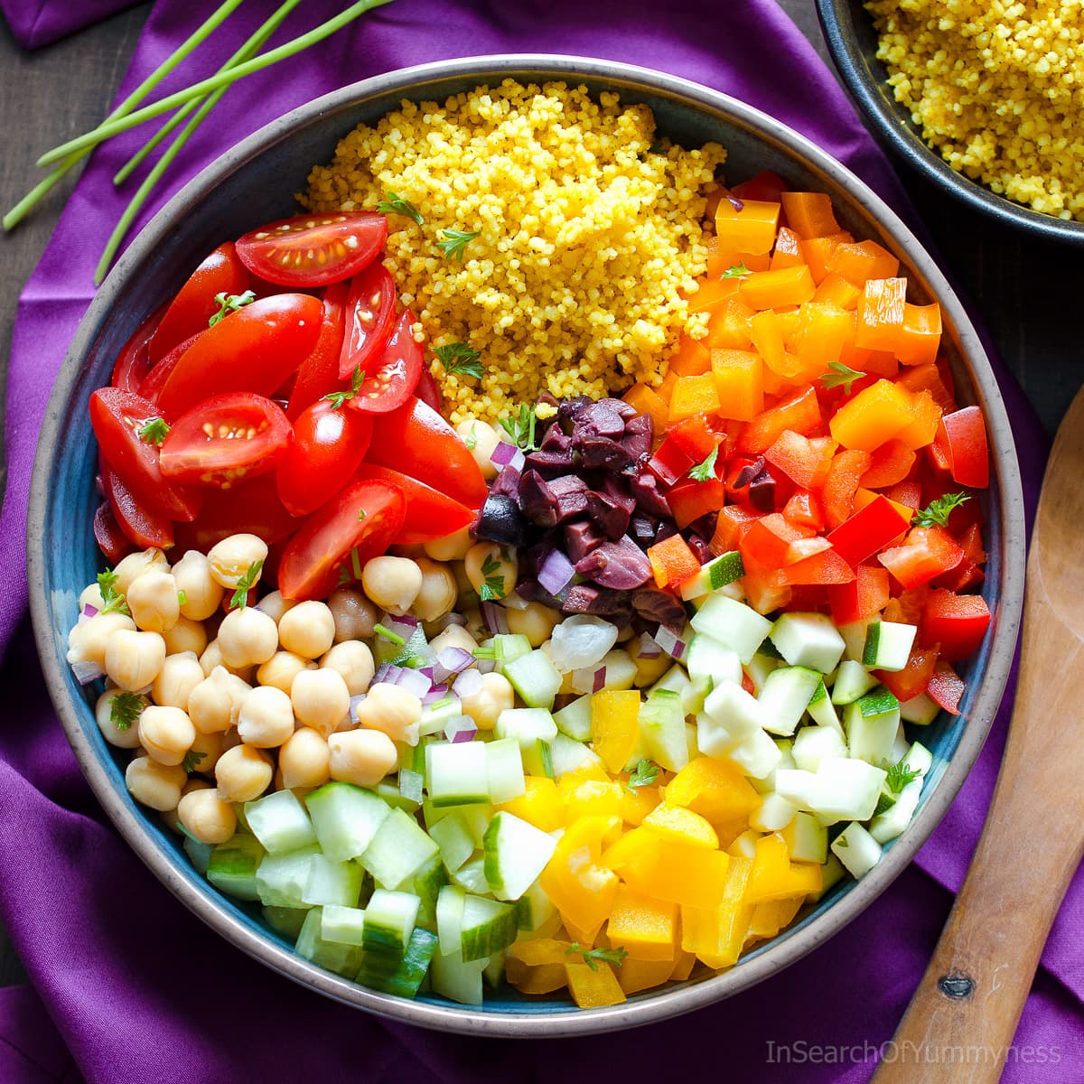 Couscous Salad with Chickpeas - Recipe photo by In Search Of Yummy-ness