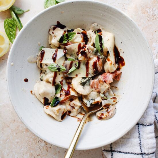 Tortellini with Lemon Cream Sauce - Recipe photo by thefigjar