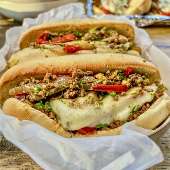 Crockpot Philly Cheesesteak - Recipe photo by thewholesomespoonblog