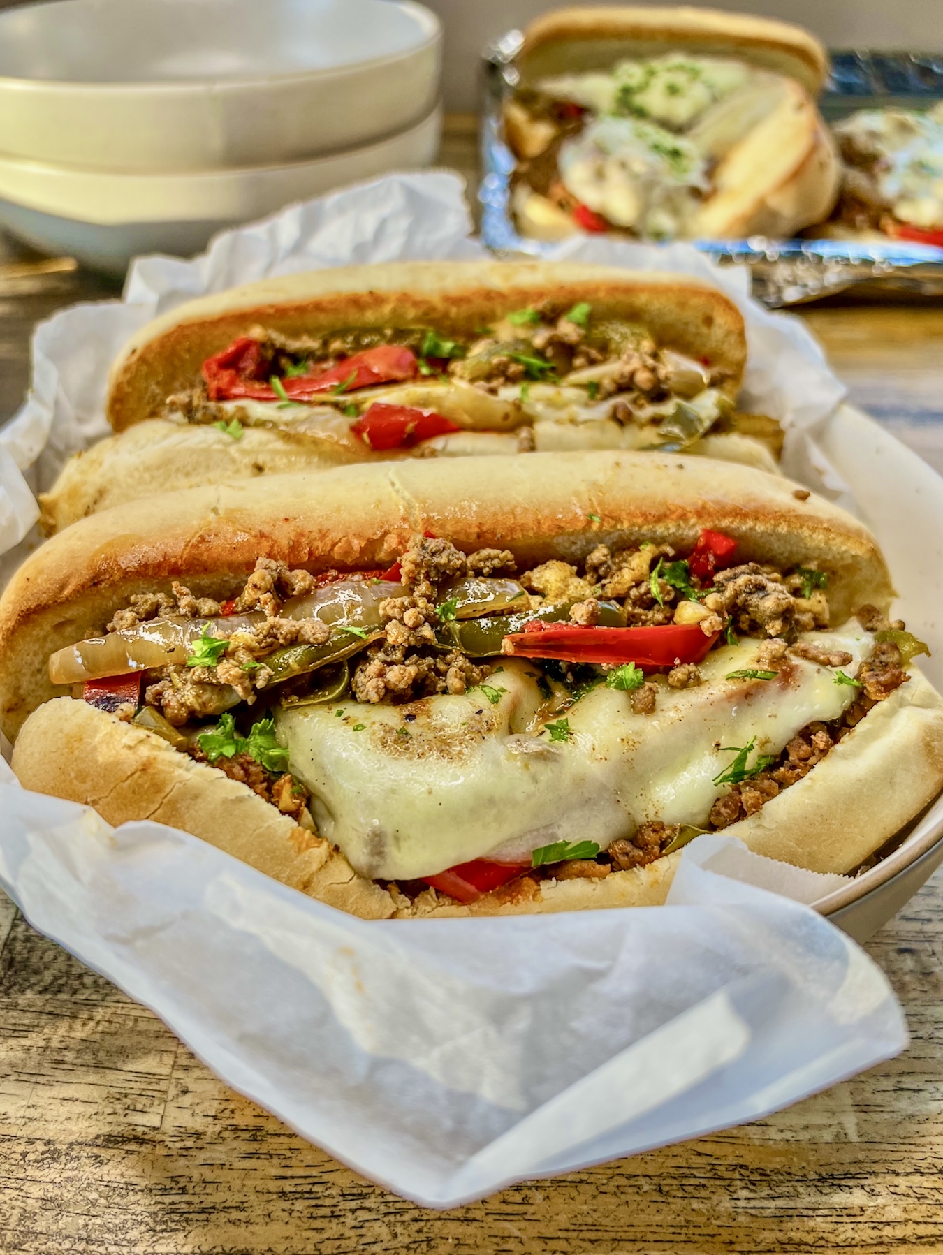 Crockpot Philly Cheesesteak - Recipe photo by thewholesomespoonblog