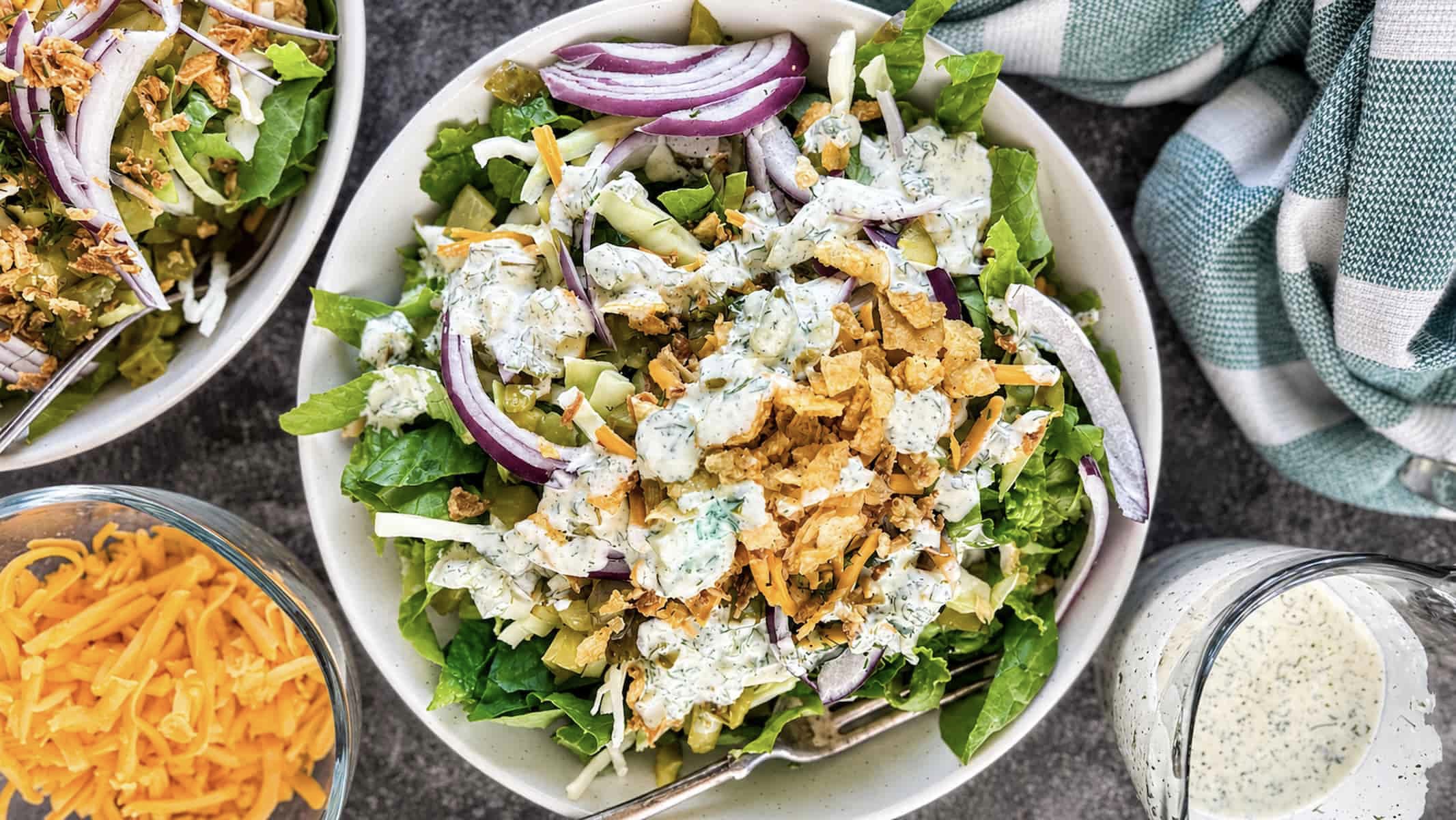 Dill Pickle Chopped Salad - Recipe photo by Hip Hip Gourmet