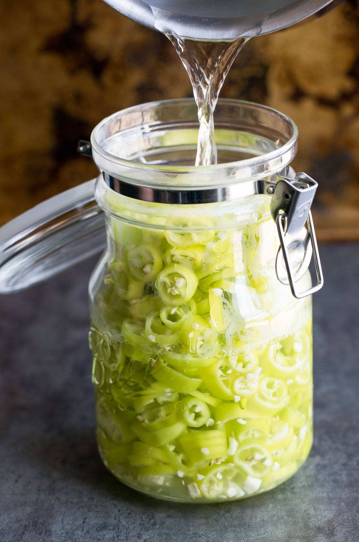 Quick Pickled Banana Peppers - Recipe photo by peasandcrayons