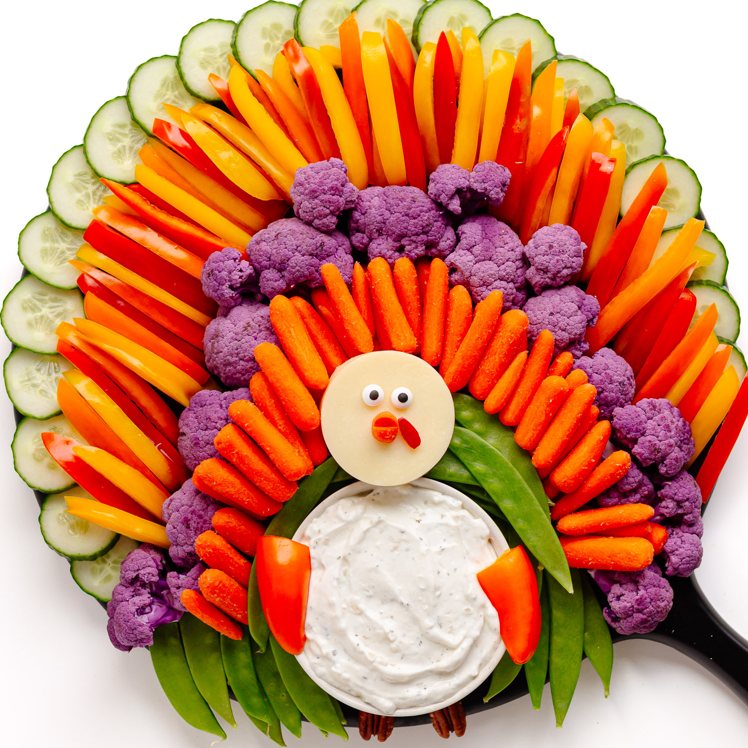Thanksgiving Turkey Veggie Tray - Recipe photo by mapleandmango