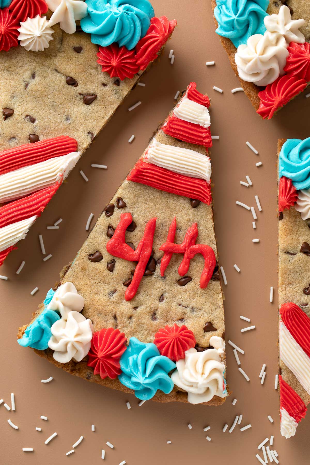 Fourth of July Cookie Cake - Recipe photo by peasandcrayons