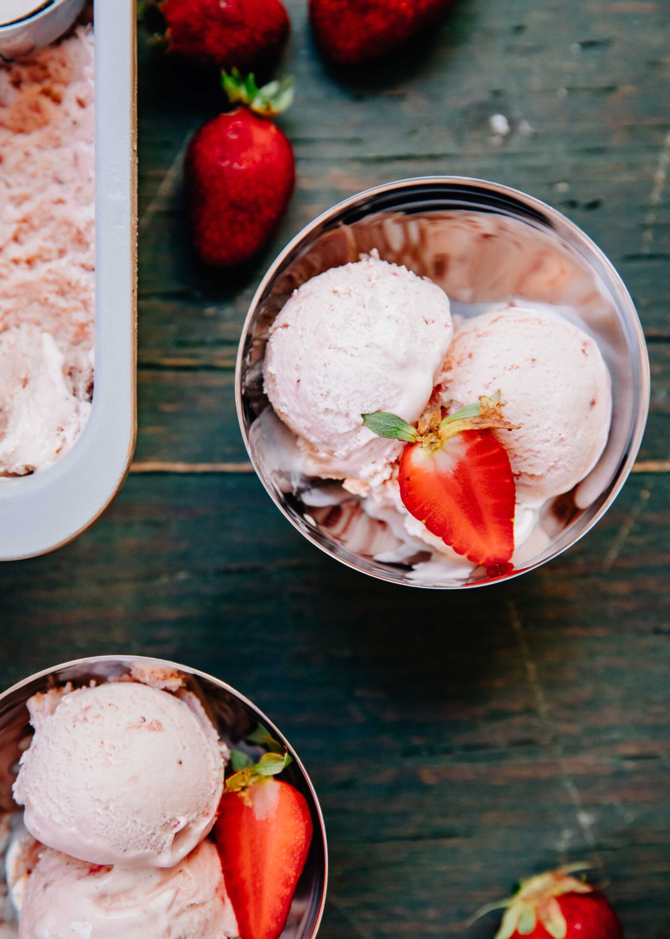 Fresh Strawberry Ice Cream - Recipe photo by wellandfull