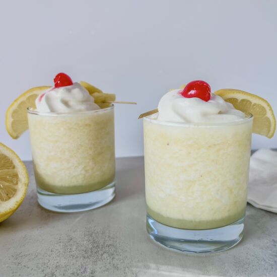 Frozen Pineapple Creamsicle Colada - Recipe photo by thewholesomespoonblog