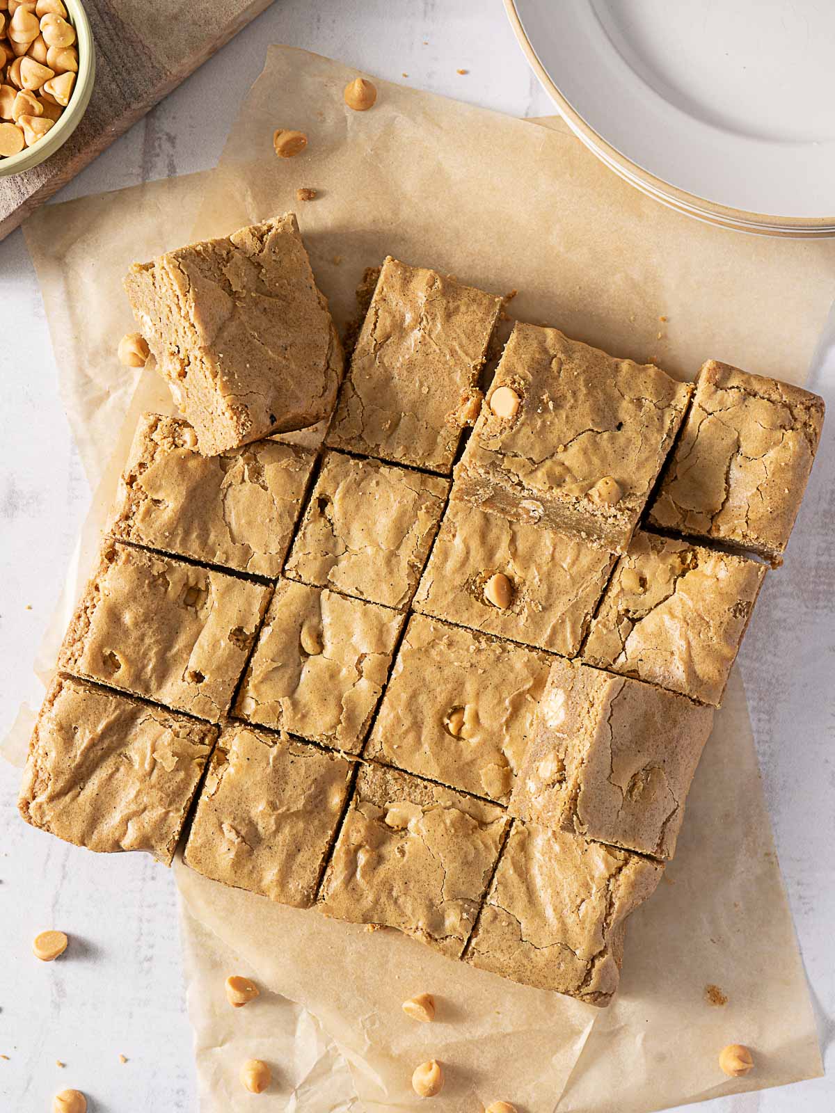 Blondies with Butterscotch - Recipe photo by peelwithzeal