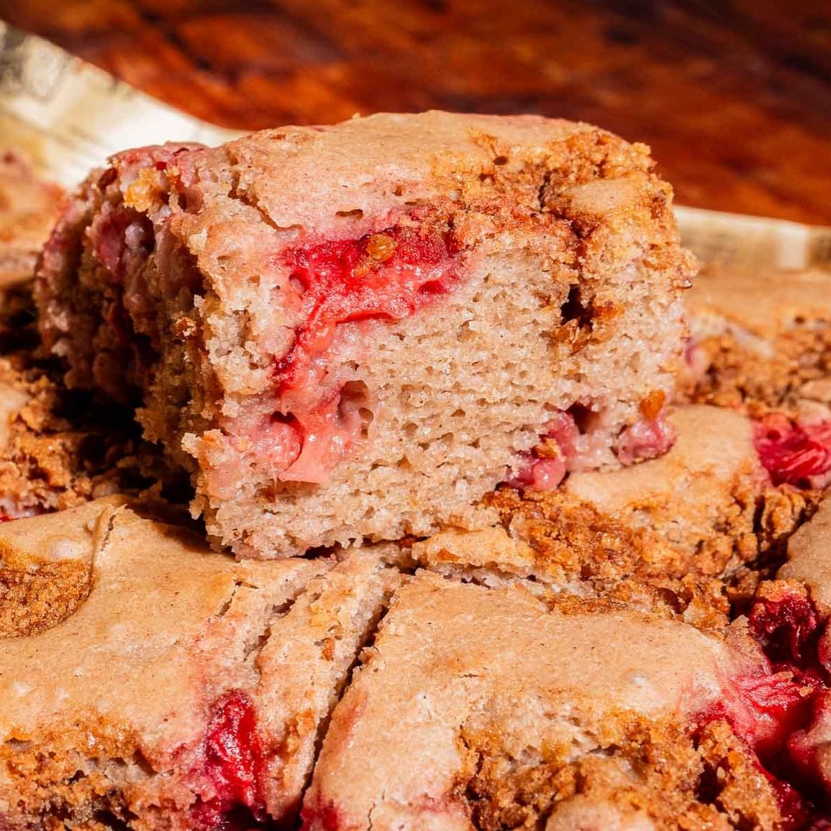 Strawberry Buckwheat Snack Cake - Recipe photo by moon and spoon and yum.