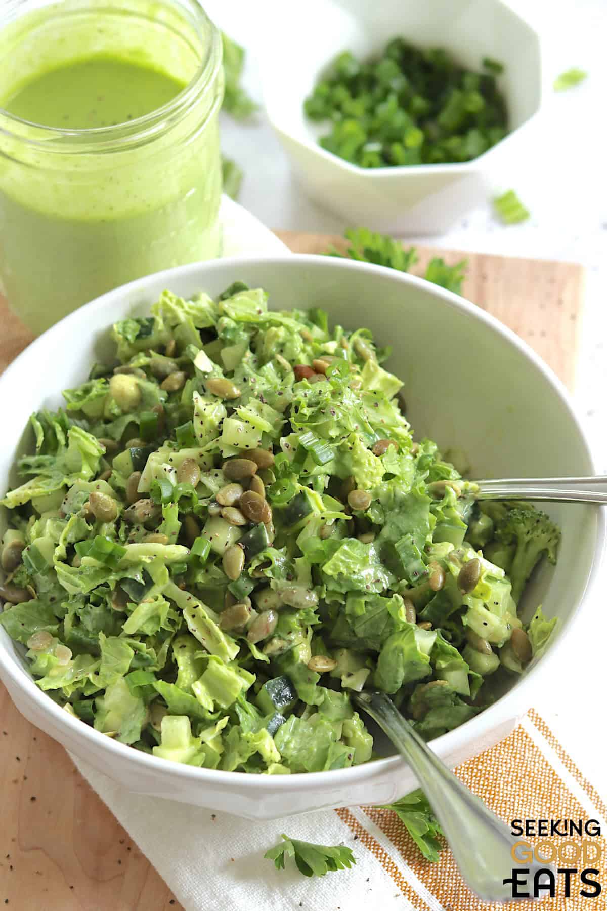 Cabbage Green Goddess Salad - Recipe photo by seekinggoodeats