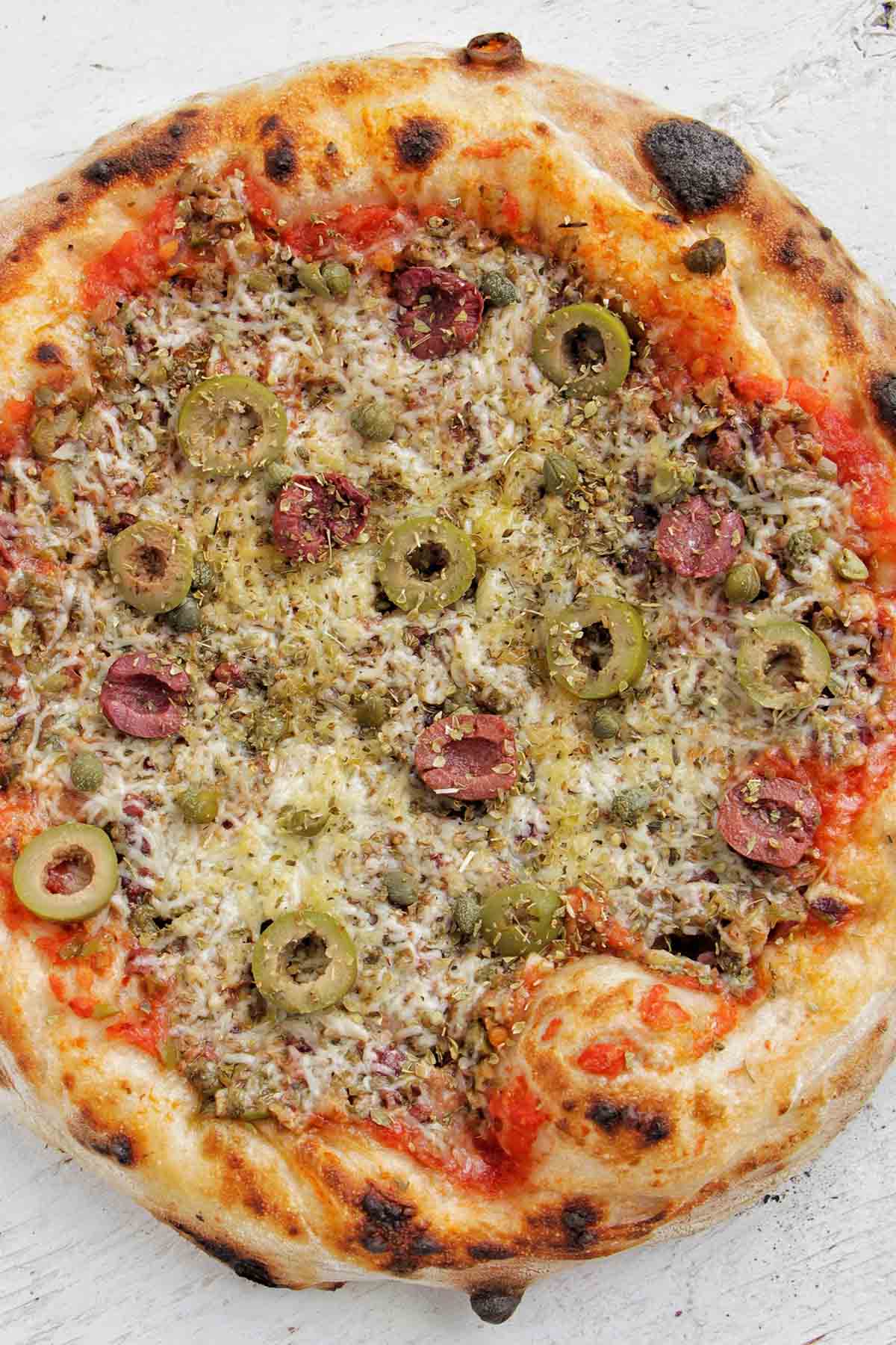 Italian Puttanesca Pizza - Recipe photo by homebodyeats