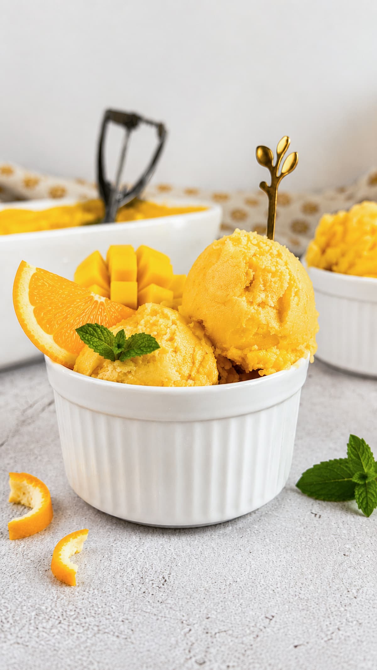 Mango Orange Sorbet - Recipe photo by Hip Hip Gourmet