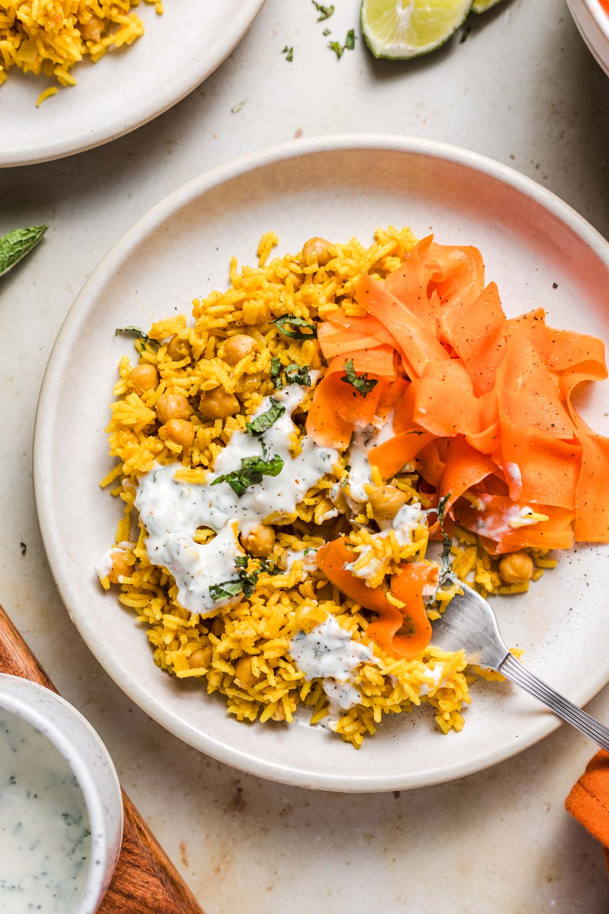 One-Pot Rice With Carrot Slaw - Recipe photo by veggiejam