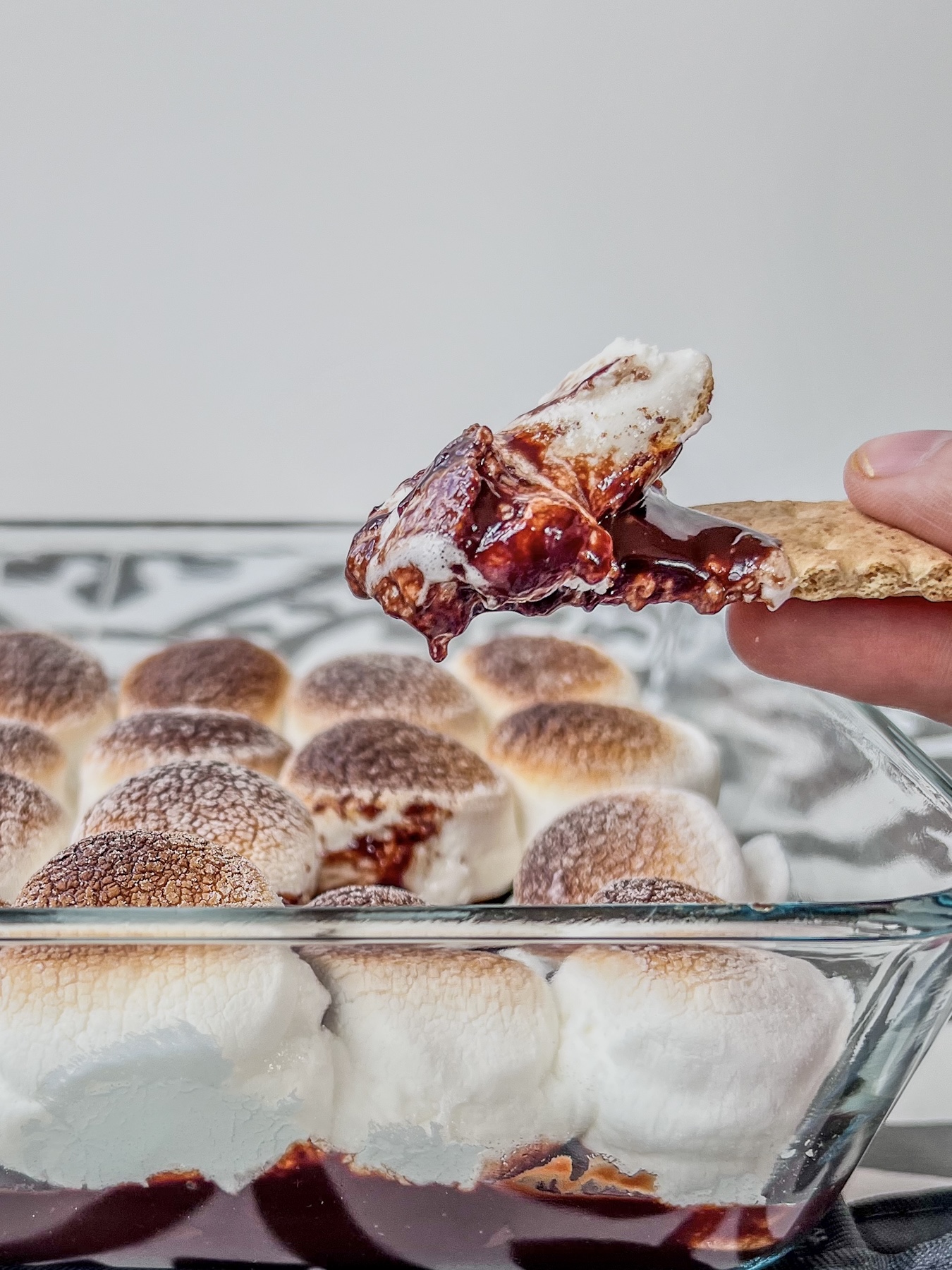 Oven S'mores Dip - Recipe photo by thewholesomespoonblog