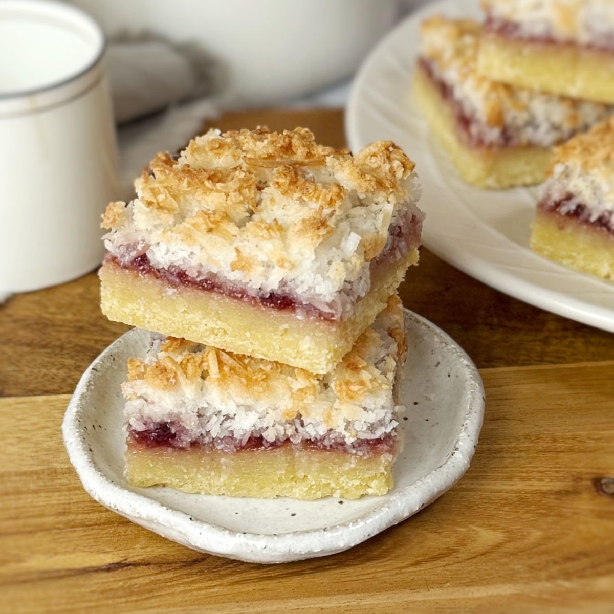 Raspberry Coconut Slice - Recipe photo by chef not required