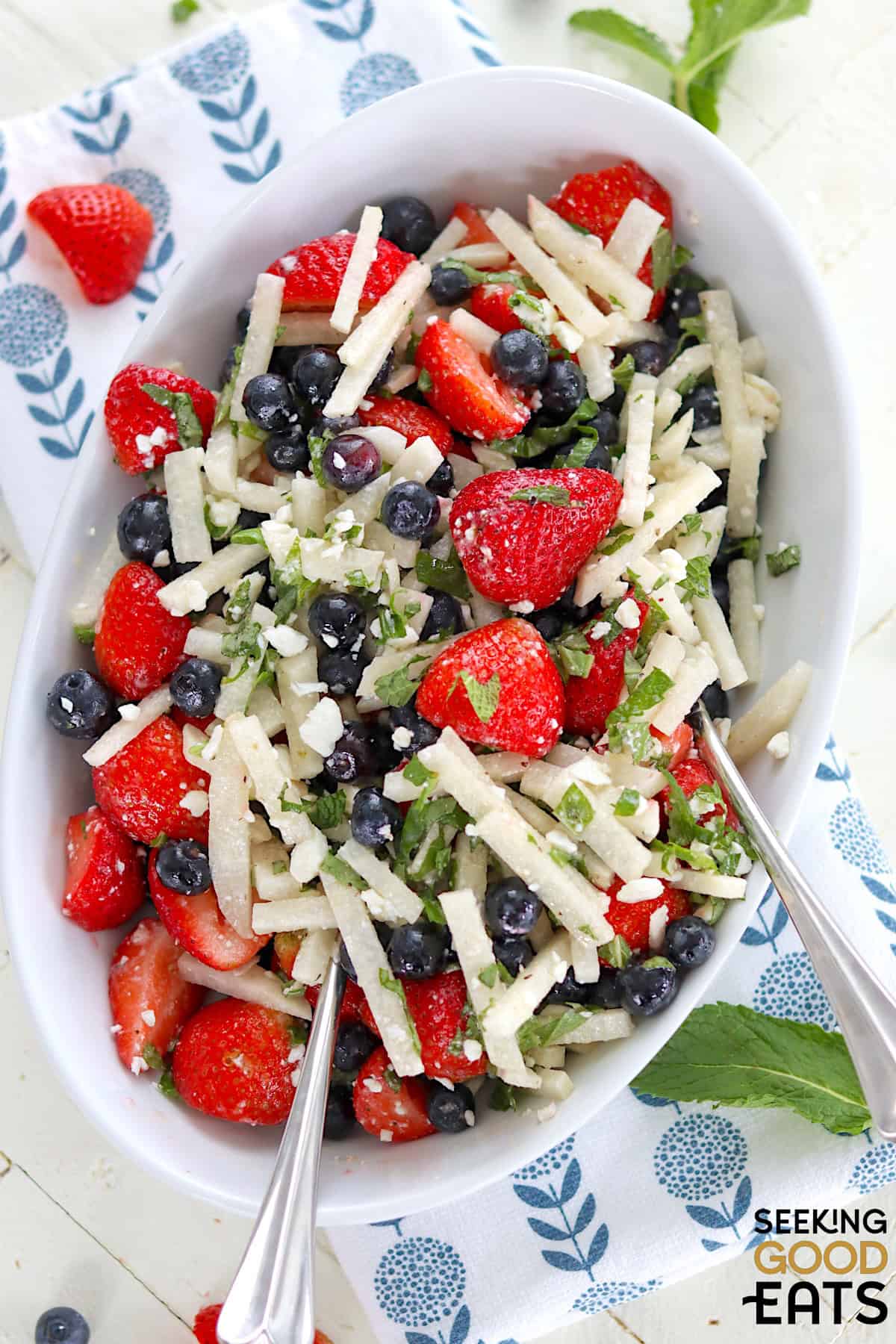 Strawberry Blueberry Fruit Salad - Recipe photo by seekinggoodeats