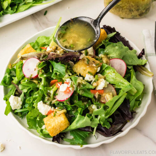 Roasted Garlic Vinaigrette - Recipe photo by Flavorful Eats