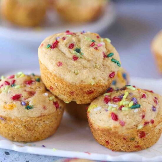 Healthy Sprinkle Muffins - Recipe photo by oatmealwithafork