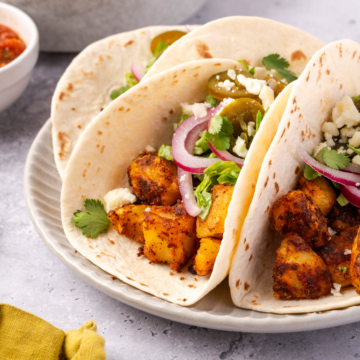 Spicy Potato Tacos - Recipe photo by uglyducklingbakery