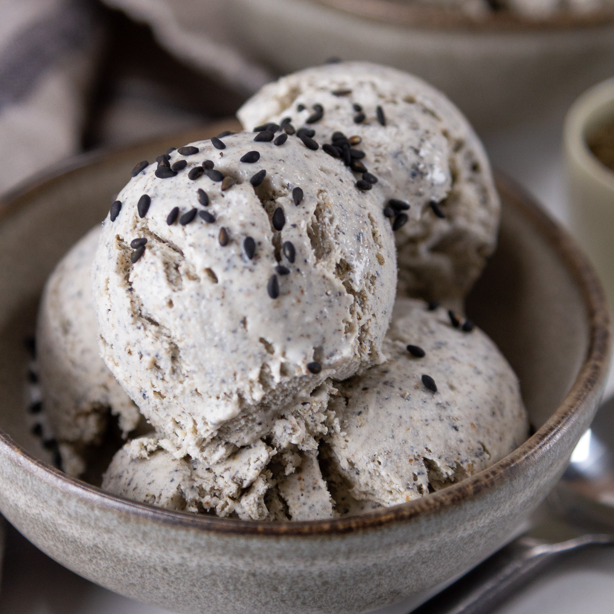 Black Sesame Ice Cream (No Churn) - Recipe photo by LifeCurrents