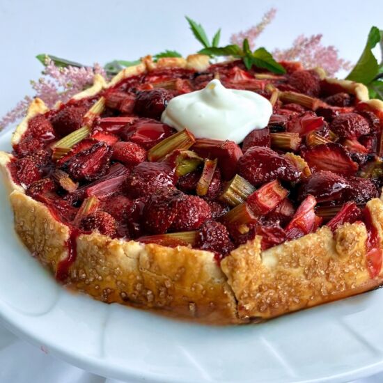 Strawberry Rhubarb Galette - Recipe photo by goodgriefcook