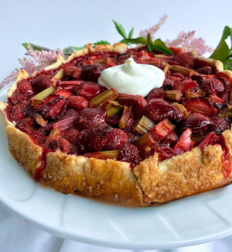 Strawberry Rhubarb Galette - Recipe photo by goodgriefcook