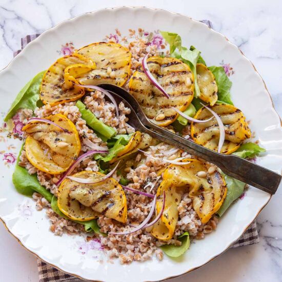 Grilled Zucchini Salad - Recipe photo by thetastychilli