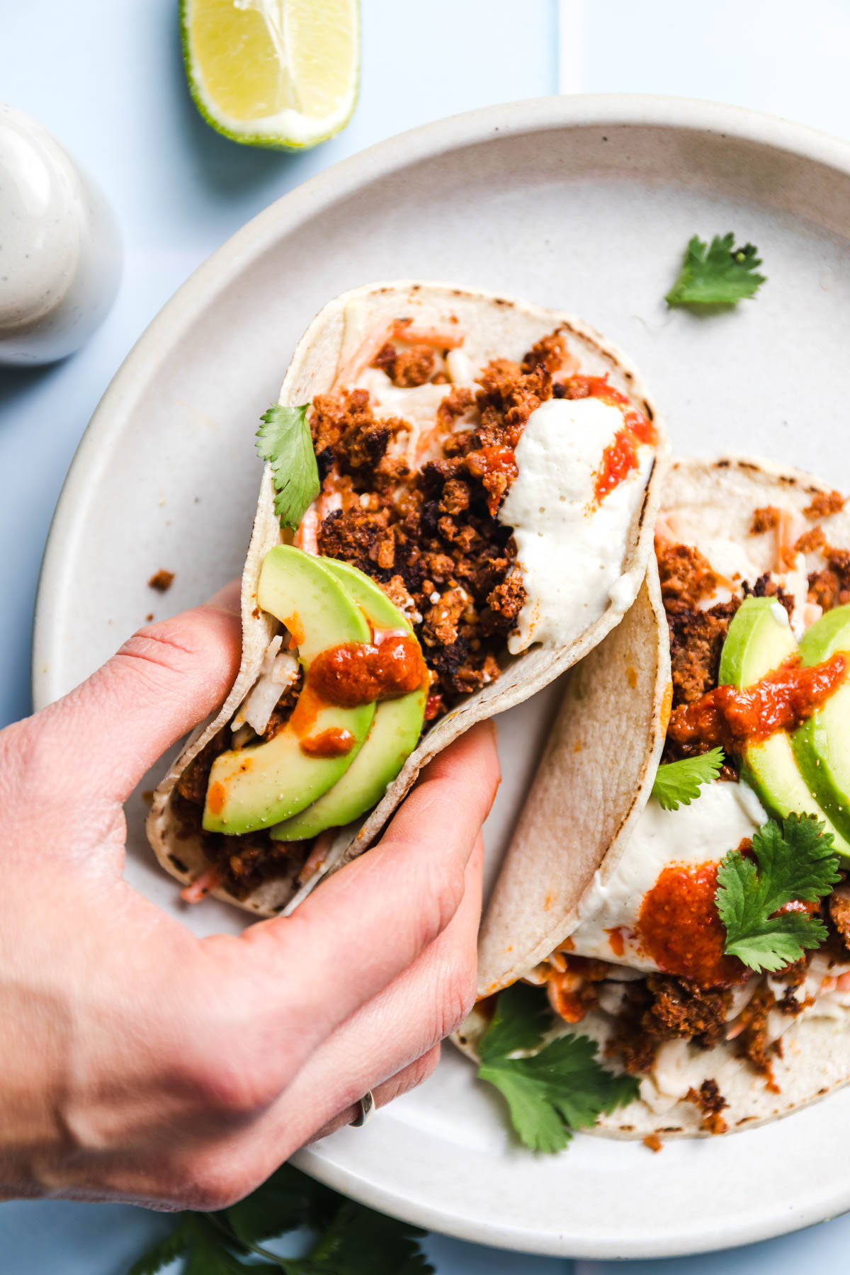 Vegan Tacos with Cauliflower Meat - Recipe photo by veggiejam